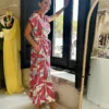 Vestido Ibiza fucsia estampado