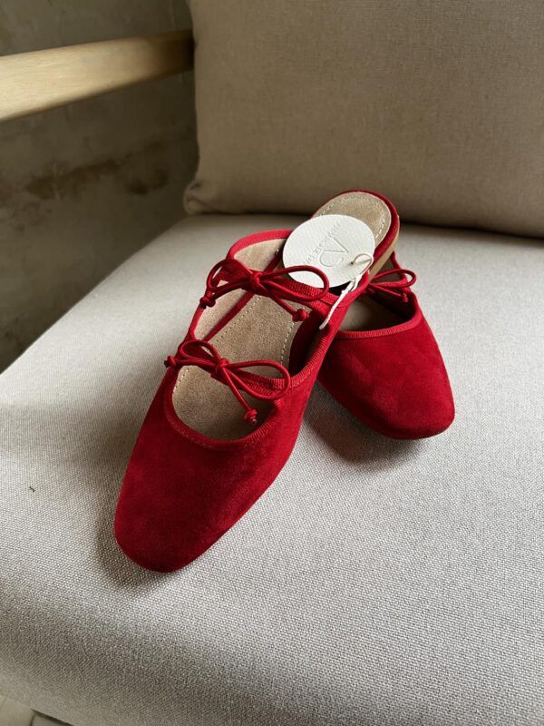 Bailarina lazada rojo