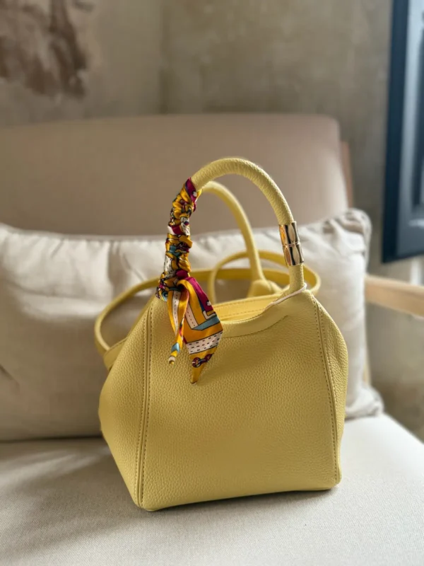 Bolso de Mano Amarillo Cítrico Positano