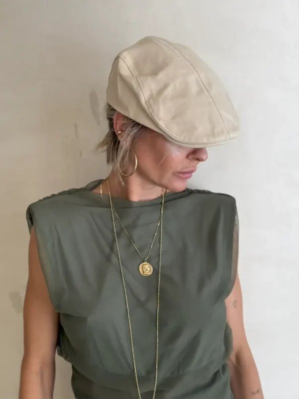 Boina de Lino Beige Lyon