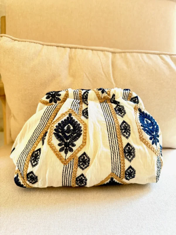 Bolso de Mano con Bordados Étnicos Estambul