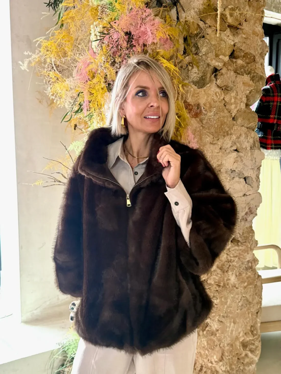 Chaqueta de Pelo Marrón